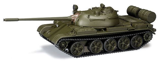 Type T-55 Battle Tank - Assembled -- Soviet Army (olive)-1