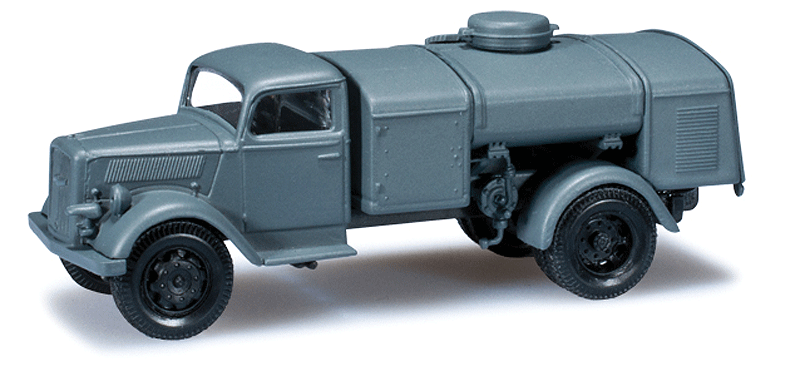 Opel Blitz Gasoline Tank Truck - Assembled -- Gray