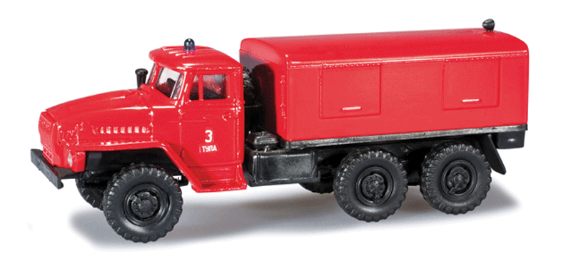 Ural Fire Truck - Assembled -- Red