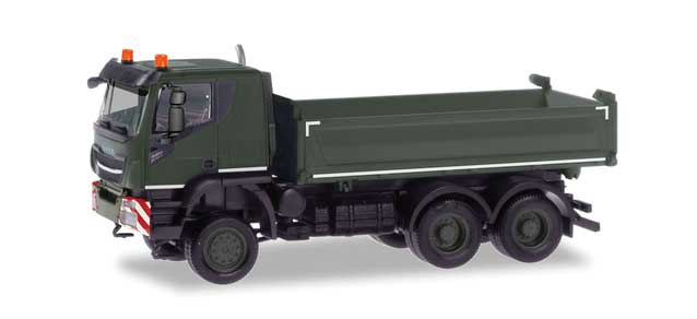 Iveco Trakker 6x6 Dump Truck  - Assembled -- Swiss Army (olive)
