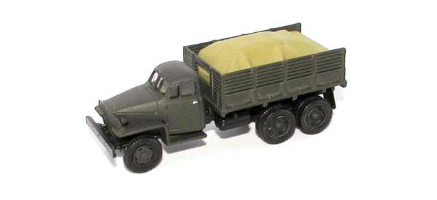 Studebaker Low-Side Truck with Load - Assembled -- Olive