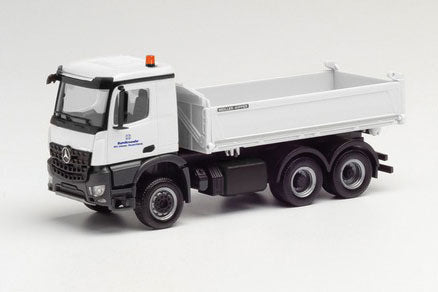 Mercedes-Benz Arocs Dump Truck - Assembled -- German Army (white, German Lettering)