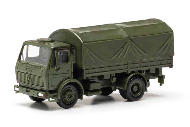 Mercedes-Benz Low-Side Truck with Tarp Cover - Assembled