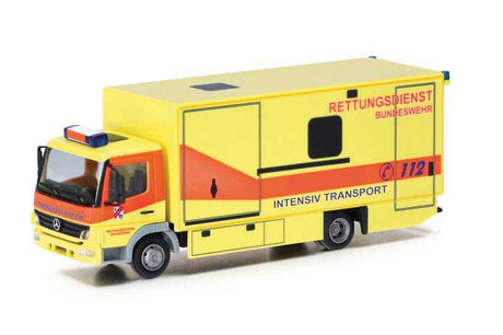 Mercedes-Benz Atego Ambulance - Assembled -- German Army Fire Department (yellow, orange, German Lettering)