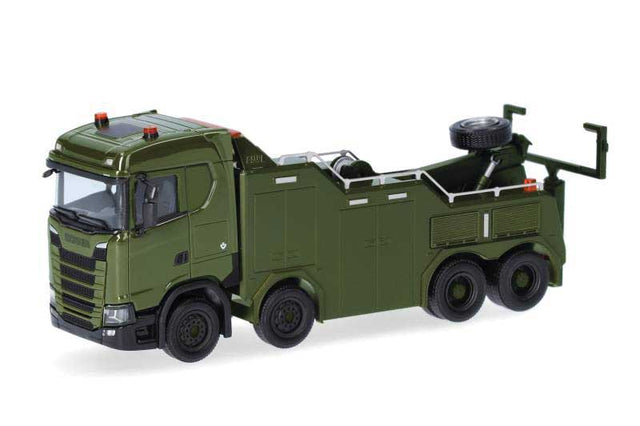 Scania CS 20 EMPL Heavy-Duty Tow Truck - Wrecker - Assembled -- Green