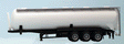 European Semi-Trailer Only -- Bulk Tanker 60 Cubic Meters Undecorated - White