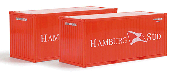 Intrmodal Equipment - Containers -- 20' Box Container "Hamburg Sud" pkg(2)