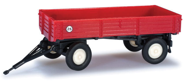 4-Wheel Open Farm Trailer -- Green, Red