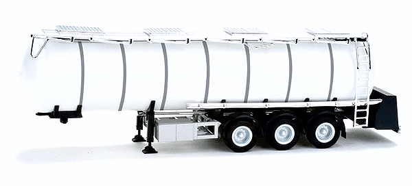 Bulk Food Tank Semi Trailer - Assembled -- Feldbinder (white)