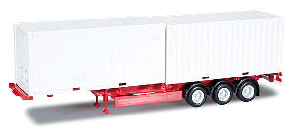 Container Trailer w/2 20' Containers - Assembled -- Various Standard Colors-1
