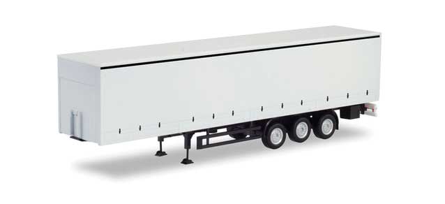 Curtain Trailer with Extra Side Supports - Assembled -- White