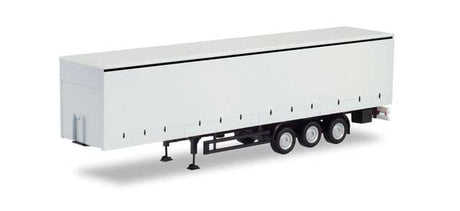 Curtain Trailer with Extra Side Supports - Assembled -- White