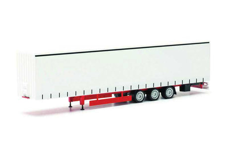 3 Axle Curtrain Canvas Trailer - Assembled -- Undecorated (white) pkg(2)