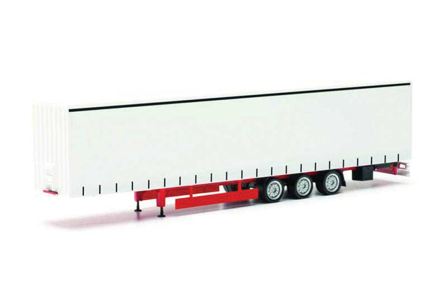 3 Axle Curtrain Canvas Trailer - Assembled -- Undecorated (white) pkg(2)