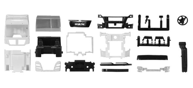 MAN TGX XXL Cab #1 - Kit -- Undecorated pkg(2)