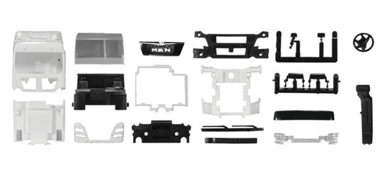 MAN TGX XXL Cab #2 - Kit -- Undecorated pkg(2)