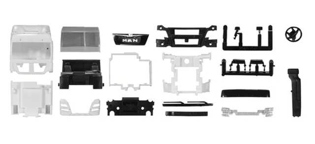 MAN TGX XXL Cab #2 - Kit -- Undecorated pkg(2)