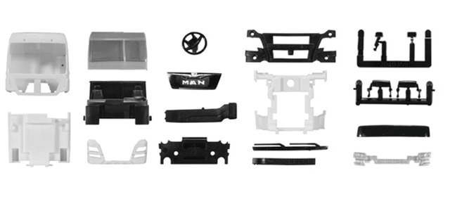 MAN TGX XXL Cab #3 - Kit -- Undecorated pkg(2)