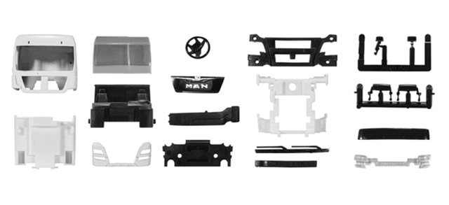 MAN TGX XXL Cab #4 - Kit -- Undecorated pkg(2)
