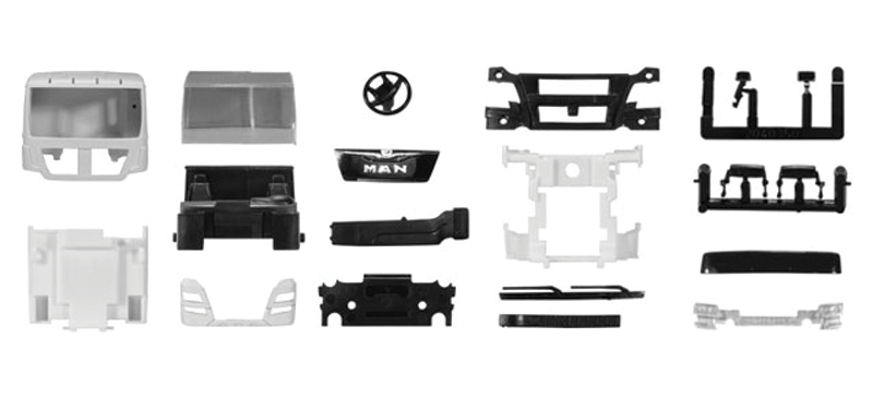 MAN TGX XXL Cab #6 - Kit -- Undecorated pkg(2)
