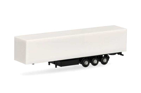 3-Axle Van Trailer - Assembled -- Unpainted (white) pkg(2)