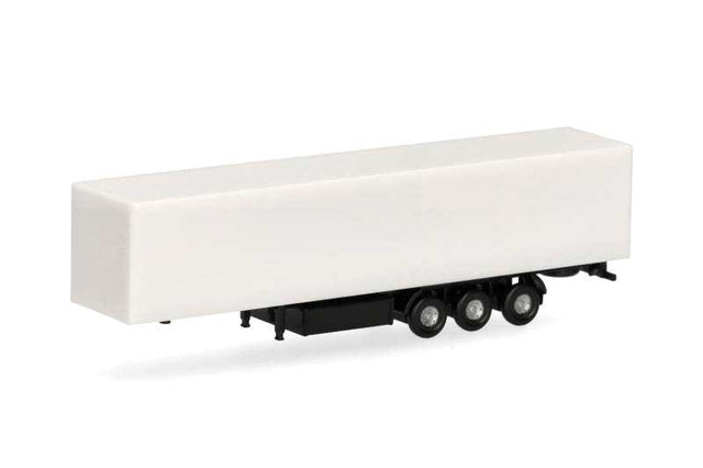 3-Axle Van Trailer - Assembled -- Unpainted (white) pkg(2)