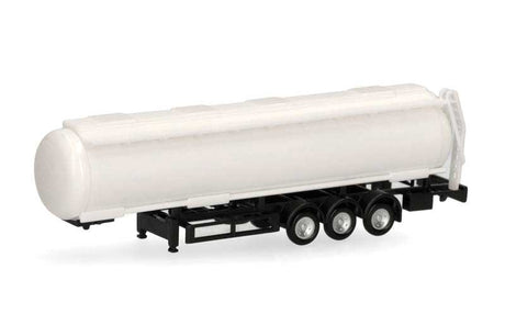 3-Axle Tank Trailer - Assembled -- Unpainted (white) pkg(2)