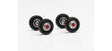 Steel-Rim Wheelsets with Tires and Axles -- 11mm Front Tractor Tires - 2 Axles