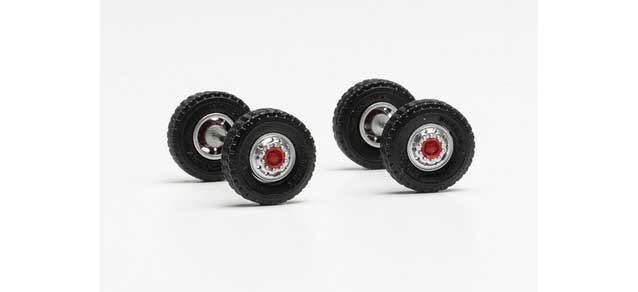 Steel-Rim Wheelsets with Tires and Axles -- 12mm FRT Axle Road Tires - 2 Axles