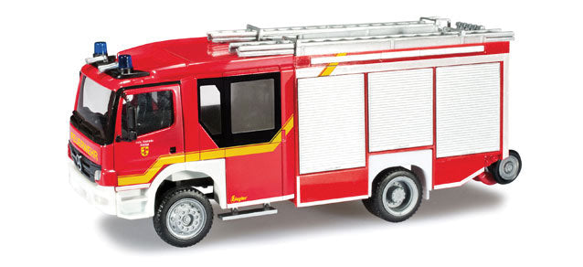 Mercedes Atego Ziegler Pumper Truck - Assembled -- Fire Department (red, white, yellow, German Lettering)