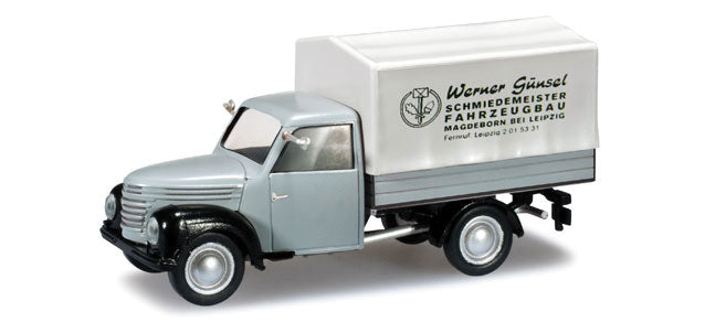 1950s Framo 901/2 Pickup Truck w/Cover - Assembled -- Werner Gunsel (gray, black)
