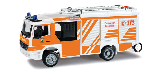 Mercedes-Benz Atego Ziegler Z-Cab Fire Truck - Assembled -- Kirchheim, Germany, Fire Department (orange, white, German Lettering)