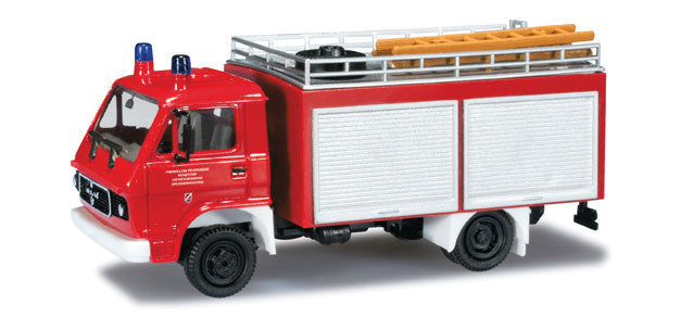 MAN/Volkswagen Fire Pumper Truck - Assembled -- Red, White, German Lettering