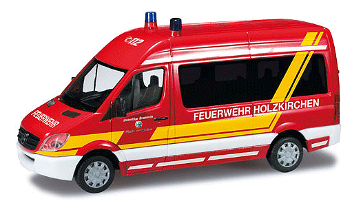 2006 Mercedes-Benz Sprinter Personnel Van w/High Roof - Assembled -- Holzkirchen, Germany, Fire Department (red, yellow, white, German Lettering)