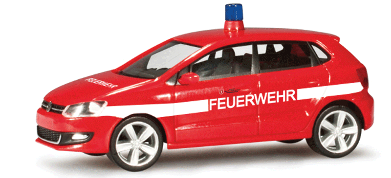 Volkswagen Polo 2-Door Station Wagon - Assembled -- Frankfurt, Germany, Fire Department (red, white, German Lettering)