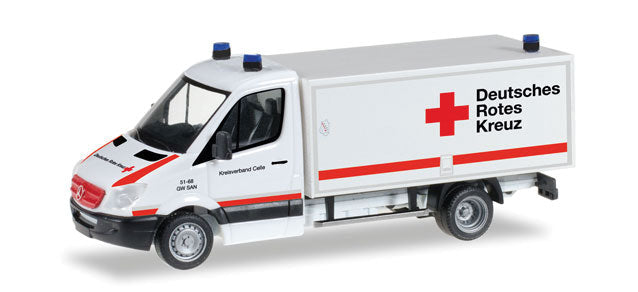 Mercedes-Benz Sprinter Truck - Assembled -- German Red Cross (white, red, German Lettering)