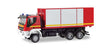 Iveco Trakker Roll-Off Body Fire Truck - Assembled -- Fire Department (red, yellow, silver, German Lettering)