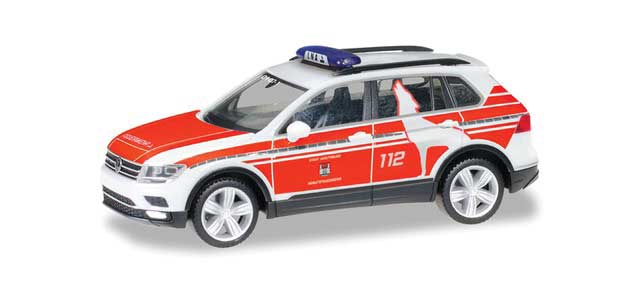 Volkswagen Tiguan SUV - Assembled -- Wolfsburg, Germany, Fire Department (red, white, German Lettering)