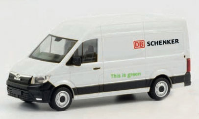 MAN E-TGE Cargo Van - Assembled -- DB Schenker (white, red, black, German Lettering)