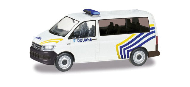 Volkswagen T6 Passenger Van - Assembled -- Customs Patrol (white, blue, yellow, German Lettering)