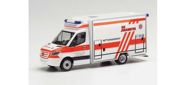 Mercedes-Benz Sprinter Box-Body Ambulance - Assembled -- Johanniter (white, red, orange, German Lettering)
