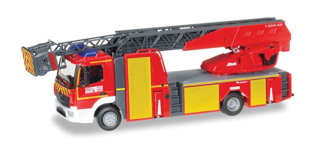 Mercedes-Benz Atego Aerial Fire Ladder - Assembled -- Fire Department (red, yellow, German Lettering)