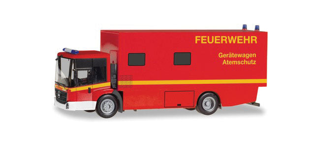 Mercedes-Benz Econic Box-Body Truck - Assembled -- Fire Department (red, white, yellow, German Lettering)