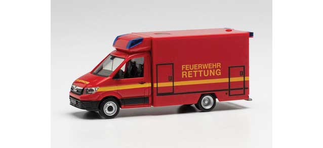 MAN TGE Fahrtec Ambulance - Assembled -- Fire Department (red, yellow, German Lettering)