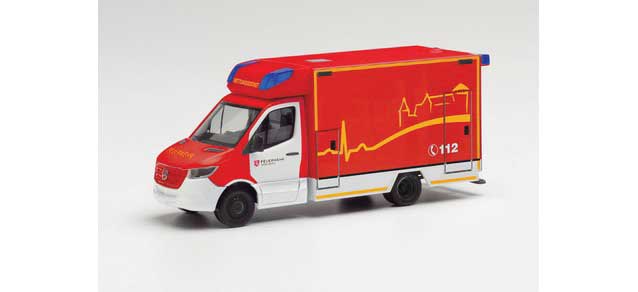 Mercedes-Benz Sprinter Box-Body Ambulance - Assembled -- Fire Department (red, yellow, white, German Lettering)