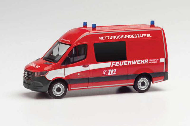 Mercedes-Benz Sprinter High Roof Ambulance - Assembled -- Fire Dept (red, white, German Lettering)