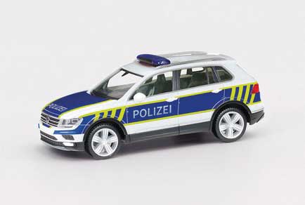 Volkswagen Tiguan SUV - Assembled -- Police (white, blue, yellow, German Lettering)