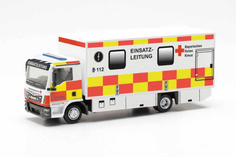 MAN TGL Box Truck - Assembled -- Red Cross (white, orange, yellow, German Lettering)