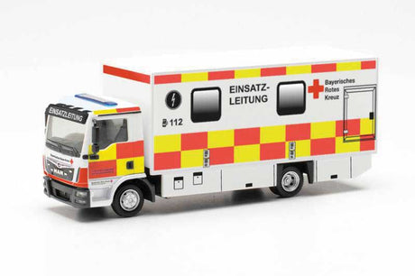 MAN TGL Box Truck - Assembled -- Red Cross (white, orange, yellow, German Lettering)