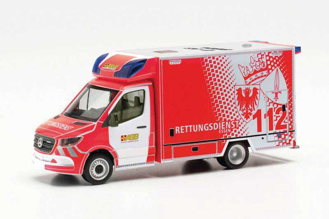 Mercedes-Benz Sprinter Box-Body Ambulance - Assembled -- Essen, Germany, Fire Department (red, white, German Lettering)